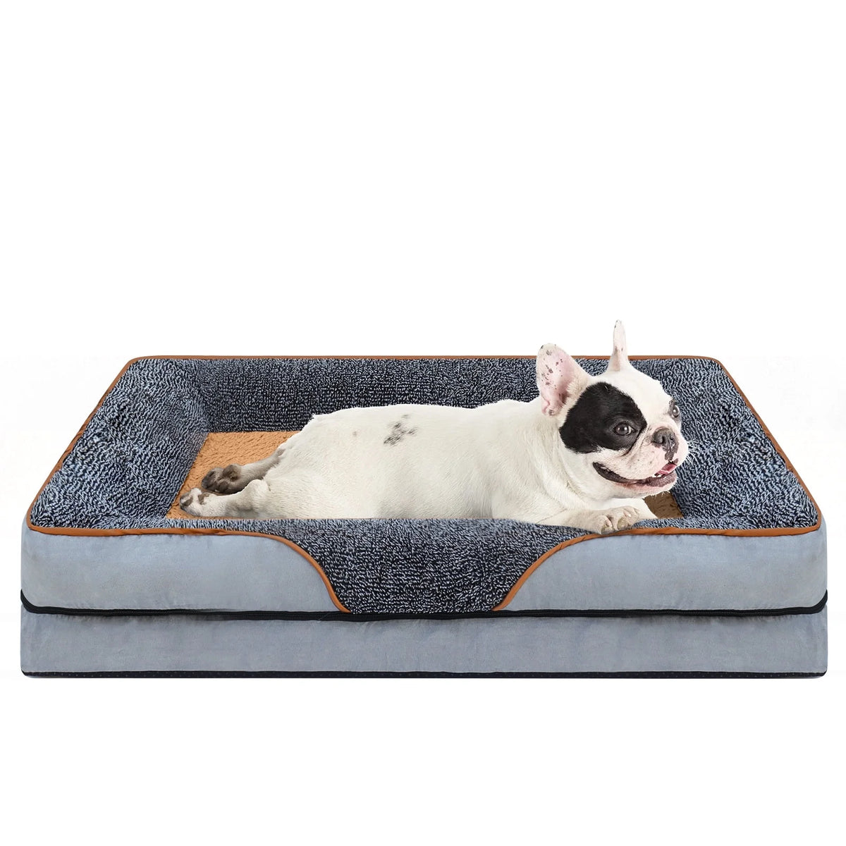 Payusd Dog Beds for Small Dogs Orthopedic Dog Bed Sofa Large Medium Small, Supportive Egg Crate Foam Pet Couch Bed with Removable Washable Cover Non Skid Bottom, S, Brown