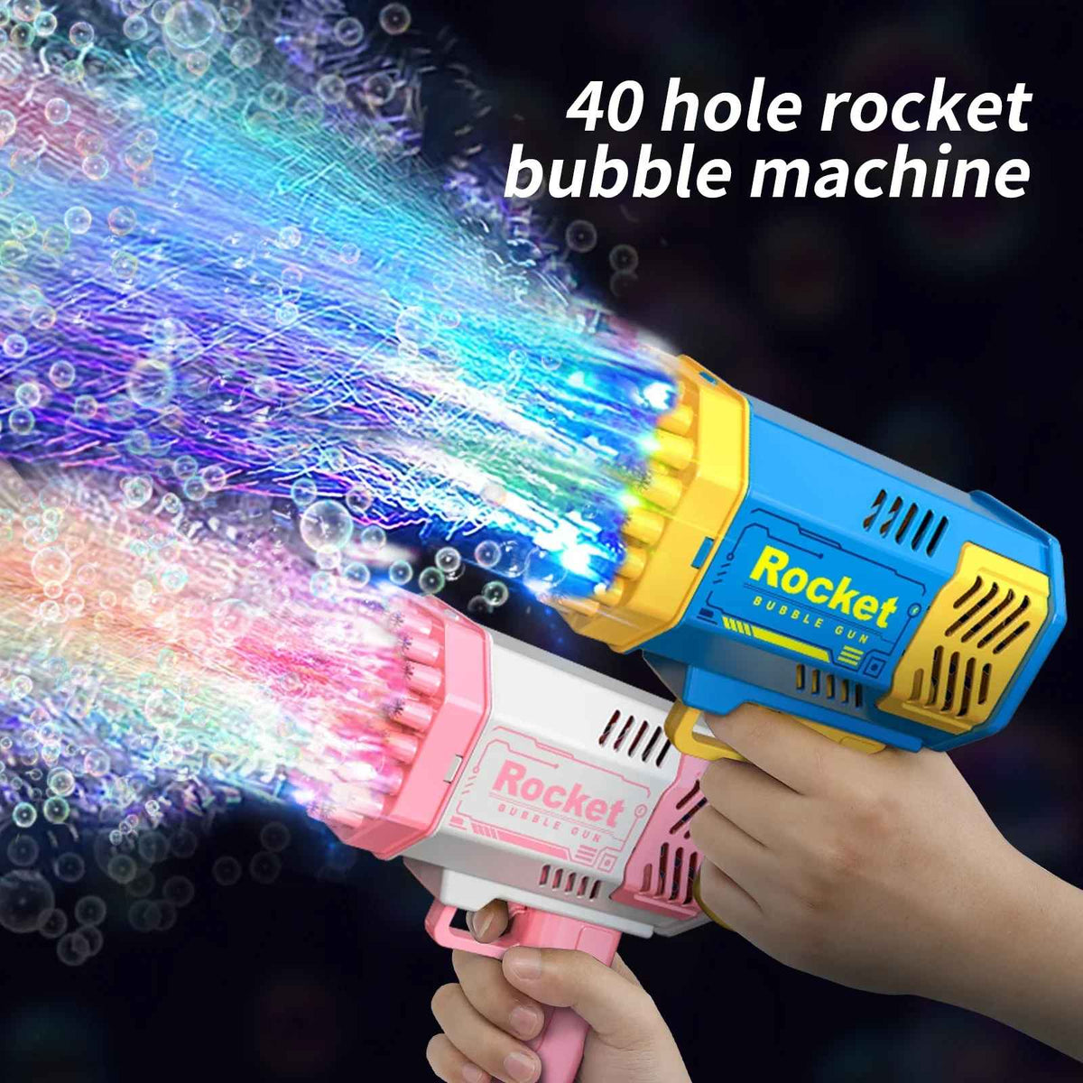 Bubble Gun Electric Automatic Soap Rocket