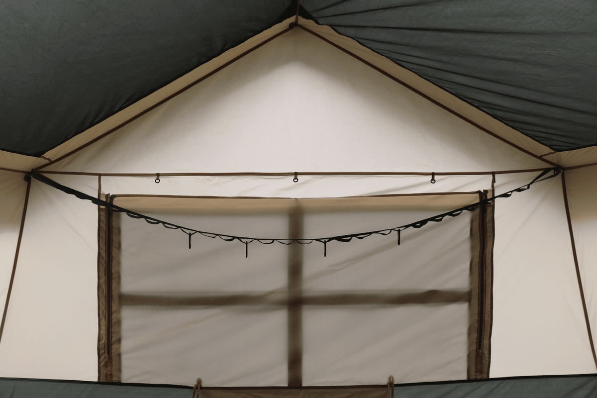 Ozark Trail Hazel Creek 12 Person 3-Room Cabin Tent, 20' X 9' X 84", Green