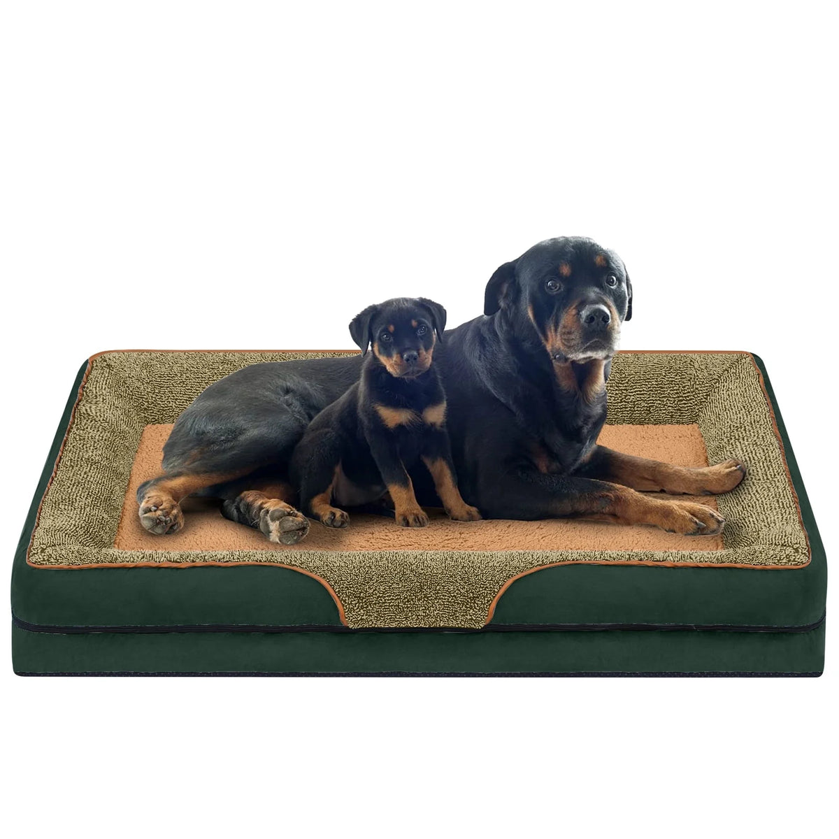 Payusd Dog Beds for Small Dogs Orthopedic Dog Bed Sofa Large Medium Small, Supportive Egg Crate Foam Pet Couch Bed with Removable Washable Cover Non Skid Bottom, S, Brown