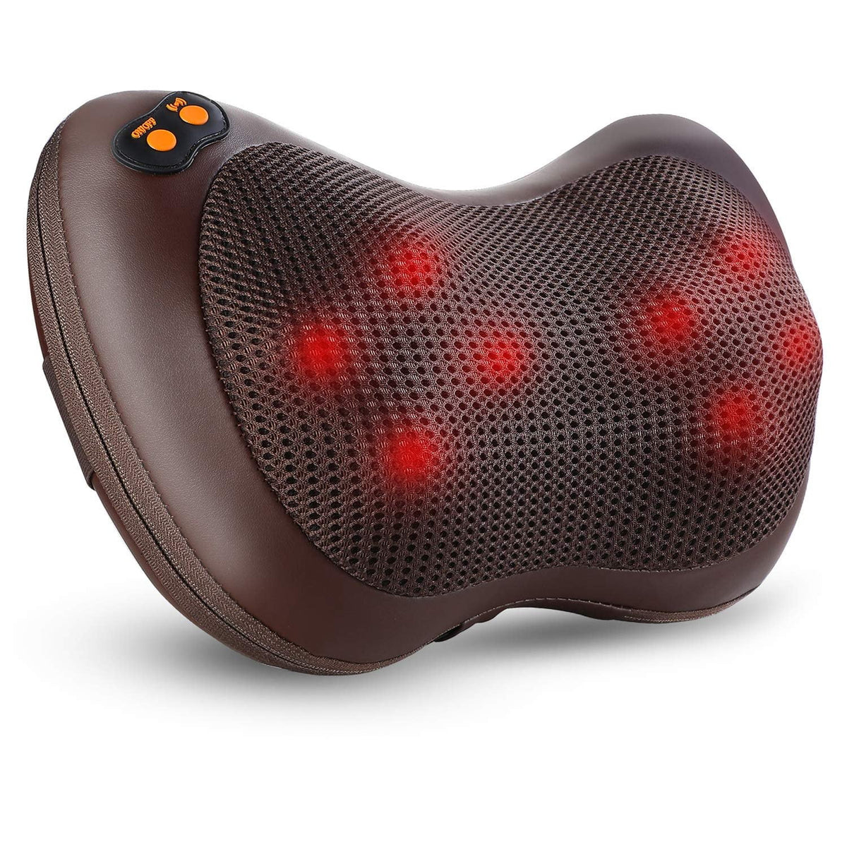 Ikristin Shiatsu Back Massager with Heat,Deep Tissue Kneading,Electric Back Massage Pillow Neck Massager for Home, Office, and Car