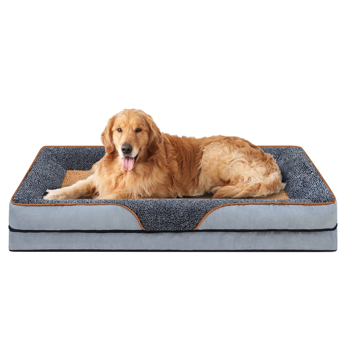 Payusd Dog Beds for Small Dogs Orthopedic Dog Bed Sofa Large Medium Small, Supportive Egg Crate Foam Pet Couch Bed with Removable Washable Cover Non Skid Bottom, S, Brown