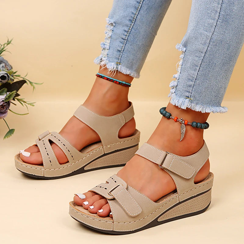 2024 New Sandals Shoes Women Soft Women'S Sandals Slip on Open Toe Walking Shoes Slipper Party Footwear Female Zapatillas Muje