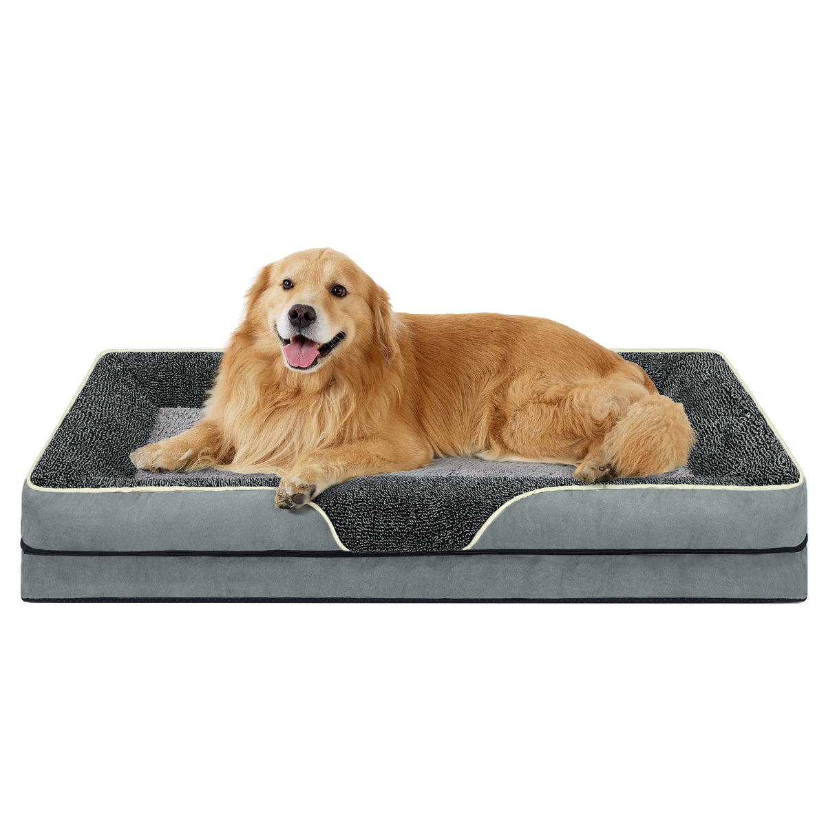 Payusd Dog Beds for Small Dogs Orthopedic Dog Bed Sofa Large Medium Small, Supportive Egg Crate Foam Pet Couch Bed with Removable Washable Cover Non Skid Bottom, S, Brown