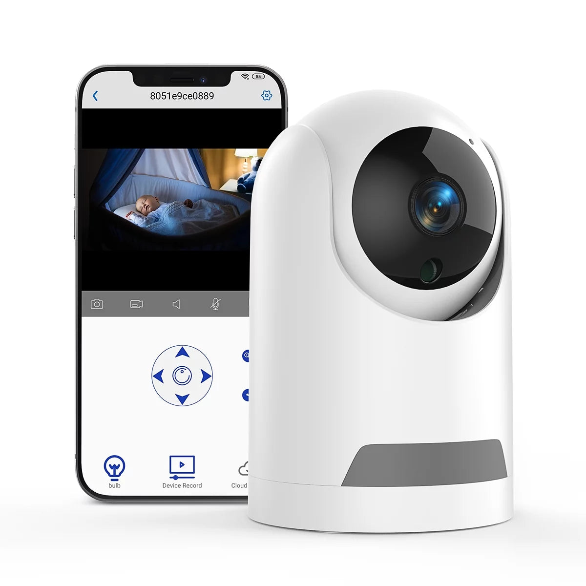 Baby Monitor -3K 5MP Video Baby Monitor with Camera and Audio - Baby Monitor Wifi Smartphone with Night Vision, Video Recording, App Control, Motion Detection/Tracking, 2-Way Audio