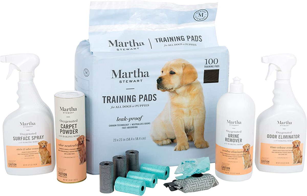 Martha Stewart for Pets Poop Waste Bags | 120 Large Unscented Doggie Bags for a Quick Cleanup | Tear-Resistant Dog Waste Bags, Great for Dog Walking Everyday Use | 8 Rolls