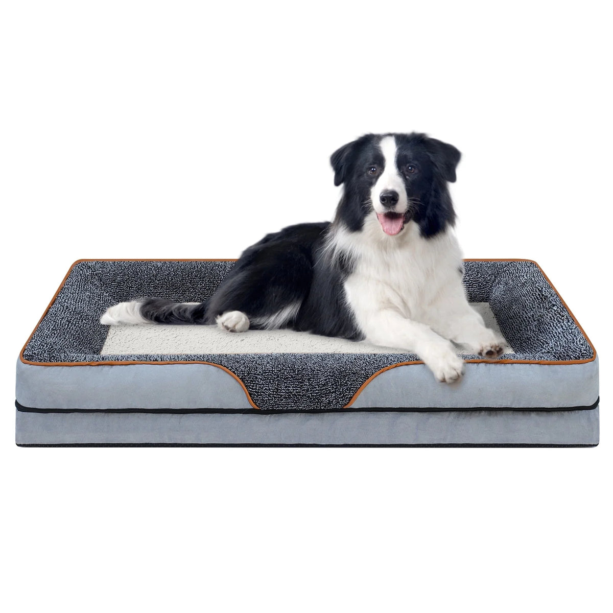 Payusd Dog Beds for Small Dogs Orthopedic Dog Bed Sofa Large Medium Small, Supportive Egg Crate Foam Pet Couch Bed with Removable Washable Cover Non Skid Bottom, S, Brown