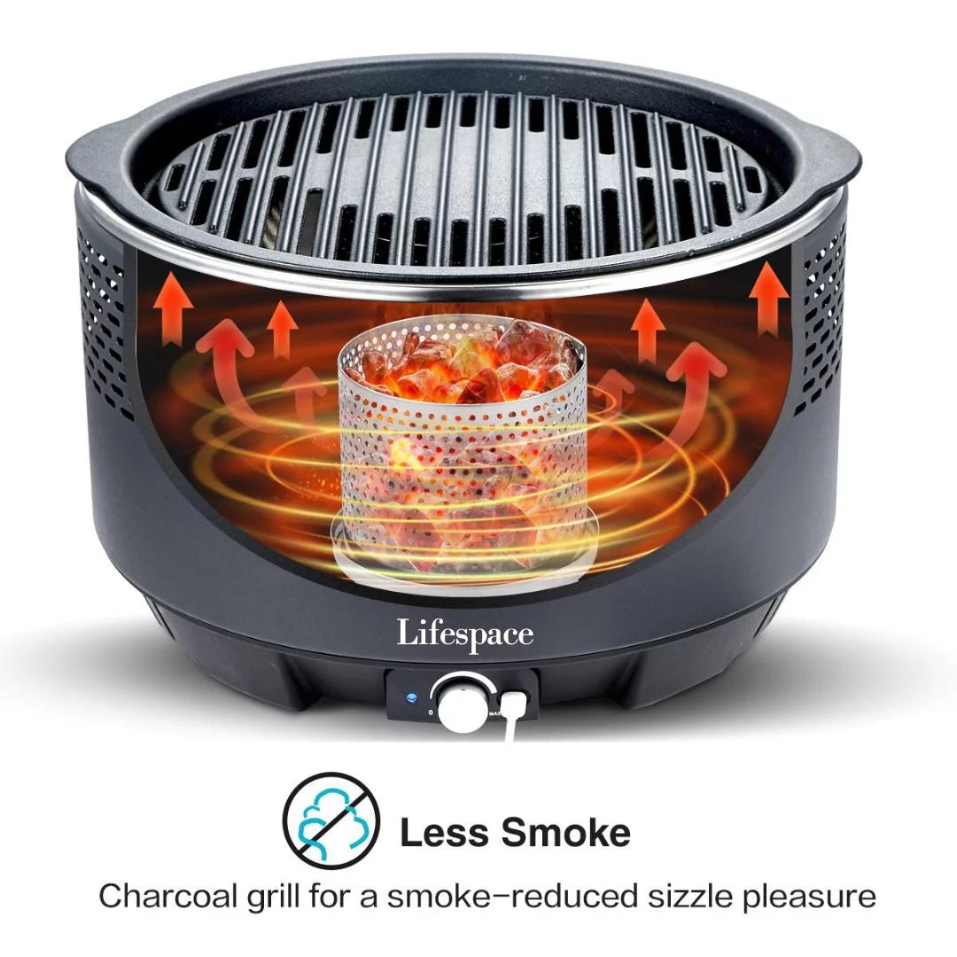 Lifespace Portable Lightweight Charcoal Grill with FREE Carry Bag