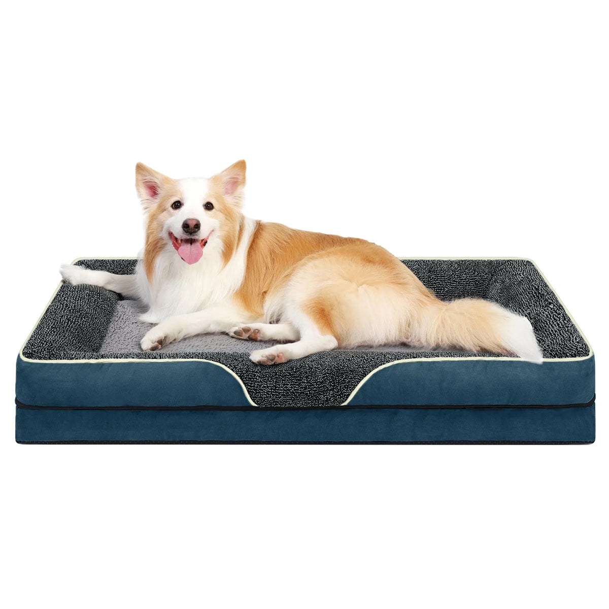 Payusd Dog Beds for Small Dogs Orthopedic Dog Bed Sofa Large Medium Small, Supportive Egg Crate Foam Pet Couch Bed with Removable Washable Cover Non Skid Bottom, S, Brown